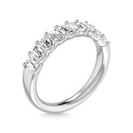 14K White Gold 3 3/4 Ct.Tw. Emerald Shape Diamond Half Way Eternity Band  Picasso Gold & Diamond Jewelry