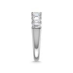 18K White Gold 2 1/4 Ct.Tw. Emerald Shape Diamond Half Way Eternity Band  Picasso Gold & Diamond Jewelry