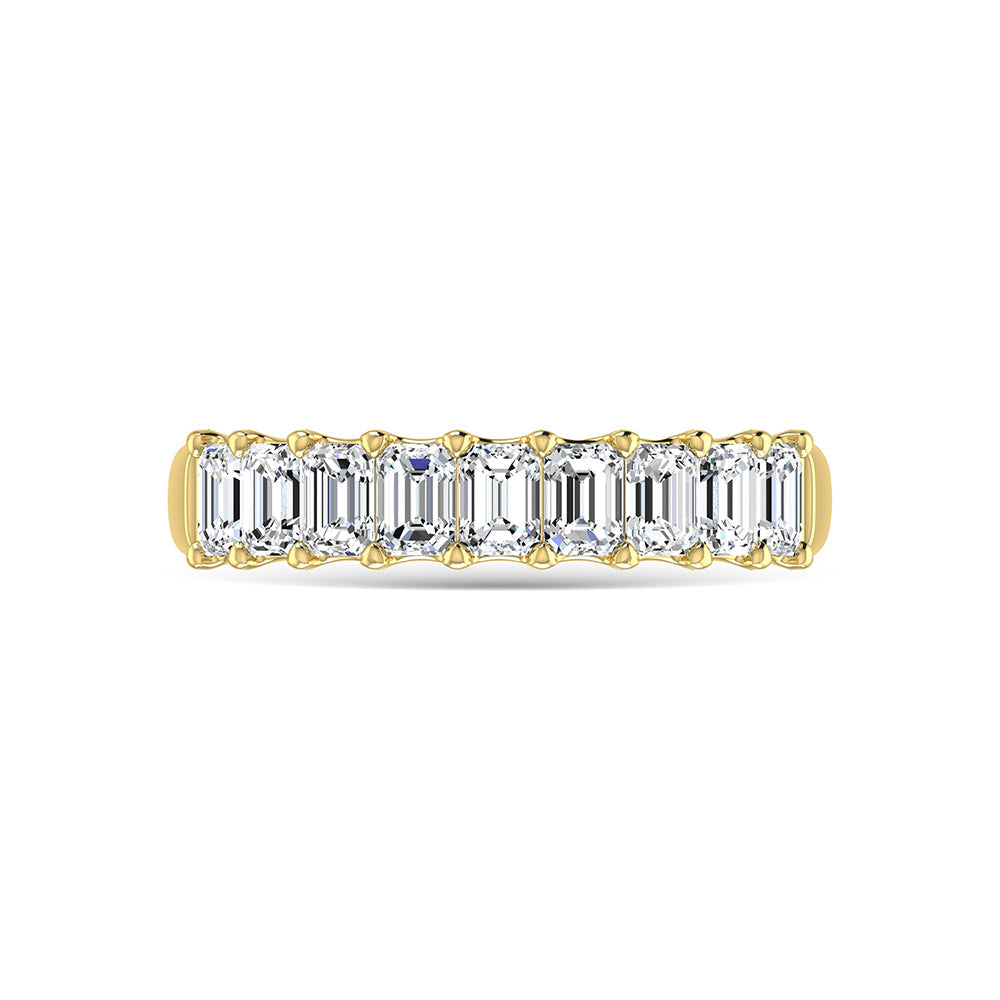 Wedding 14K Yellow Gold 1 3/4 Ct.Tw. Emerald Shape Lab Grown Diamond Half Way Eternity Band 14K Yellow Gold 1 3/4 Ct.Tw. Emerald Shape Lab Grown Diamond Half Way  HWEM20LG14Y65