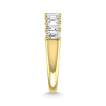 18K Yellow Gold 3 3/4 Ct.Tw. Emerald Shape Diamond Half Way Eternity Band  Picasso Gold & Diamond Jewelry