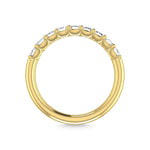 14K Yellow Gold 1 1/3 Ct.Tw. Emerald Shape Lab Grown Diamond Half Way Eternity Band  Picasso Gold & Diamond Jewelry