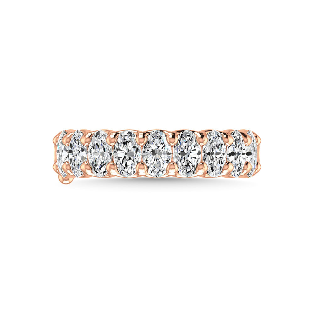 18K Rose Gold  2 1/4 Ct.Tw. Oval Shape Diamond Half Way Eternity Band  Picasso Gold & Diamond Jewelry