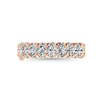 18K Rose Gold 3 3/4 Ct.Tw. Oval Shape Diamond Half Way Eternity Band  Picasso Gold & Diamond Jewelry