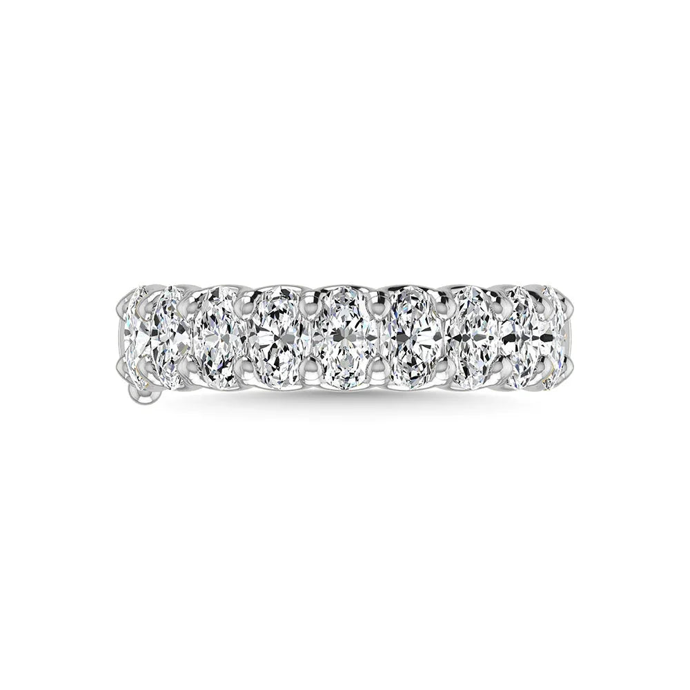 14K White Gold 3 3/4 Ct.Tw. Oval Shape Diamond Half Way Eternity Band  Picasso Gold & Diamond Jewelry