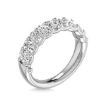 950 Platinum 2 1/4 Ct.Tw. Oval Shape Diamond Half Way Eternity Band  Picasso Gold & Diamond Jewelry