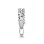 14K White Gold 1 3/4 Ct.Tw. Oval Shape Diamond Half Way Eternity Band  Picasso Gold & Diamond Jewelry