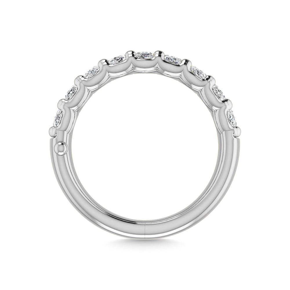 950 Platinum 2 1/4 Ct.Tw. Oval Shape Diamond Half Way Eternity Band  Picasso Gold & Diamond Jewelry