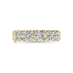 18K Yellow Gold 1 1/3 Ct.Tw. Oval Shape Diamond Half Way Eternity Band  Picasso Gold & Diamond Jewelry