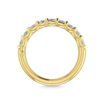 14K Yellow Gold 3 3/4 Ct.Tw. Oval Shape Diamond Half Way Eternity Band  Picasso Gold & Diamond Jewelry