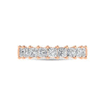 18K Rose Gold  1 Ct.Tw. Princess Shape Lab Grown Diamond Half Way Eternity Band  Picasso Gold & Diamond Jewelry