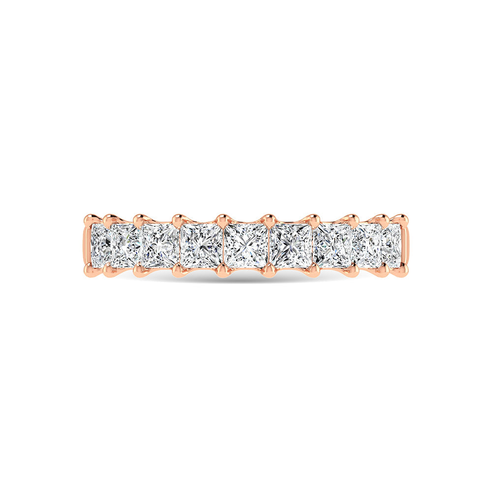 14K Rose Gold  1 3/4 Ct.Tw. Princess Shape Diamond Half Way Eternity Band  Picasso Gold & Diamond Jewelry