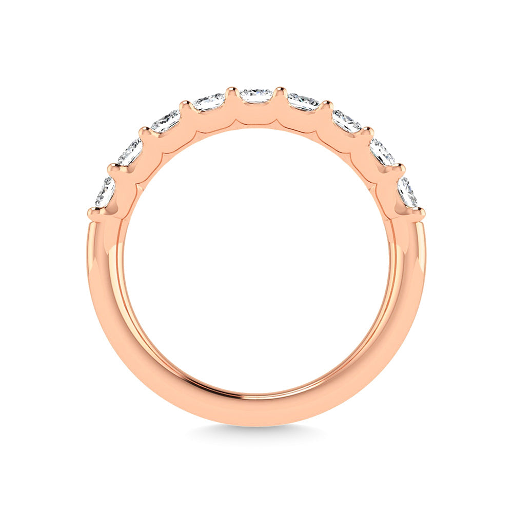18K Rose Gold  1 1/3 Ct.Tw. Princess Shape Diamond Half Way Eternity Band  Picasso Gold & Diamond Jewelry