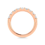 18K Rose Gold  2 7/8 Ct.Tw. Princess Shape Lab Grown Diamond Half Way Eternity Band  Picasso Gold & Diamond Jewelry