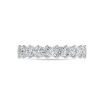 18K White Gold  2 7/8 Ct.Tw. Princess Shape Diamond Half Way Eternity Band  Picasso Gold & Diamond Jewelry