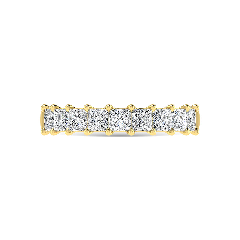 950 Platiunum  1 Ct.Tw. Princess Shape Lab Grown Diamond Half Way Eternity Band  Picasso Gold & Diamond Jewelry