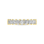 950 Platiunum  1 Ct.Tw. Princess Shape Lab Grown Diamond Half Way Eternity Band  Picasso Gold & Diamond Jewelry
