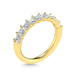 18K Yellow Gold  1 3/4 Ct.Tw. Princess Shape Diamond Half Way Eternity Band  Picasso Gold & Diamond Jewelry