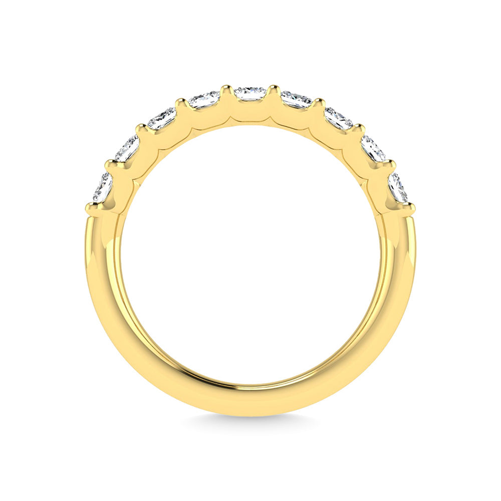 14K Yellow Gold  2 1/4 Ct.Tw. Princess Shape Diamond Half Way Eternity Band  Picasso Gold & Diamond Jewelry