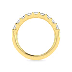14K Yellow Gold  2 1/4 Ct.Tw. Princess Shape Diamond Half Way Eternity Band  Picasso Gold & Diamond Jewelry