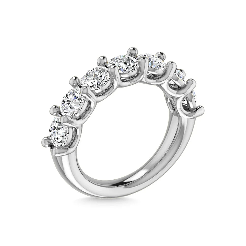 14K White Gold 2 1/3 Ct.Tw. Round Shape Diamond Half Way Eternity Band  Picasso Gold & Diamond Jewelry