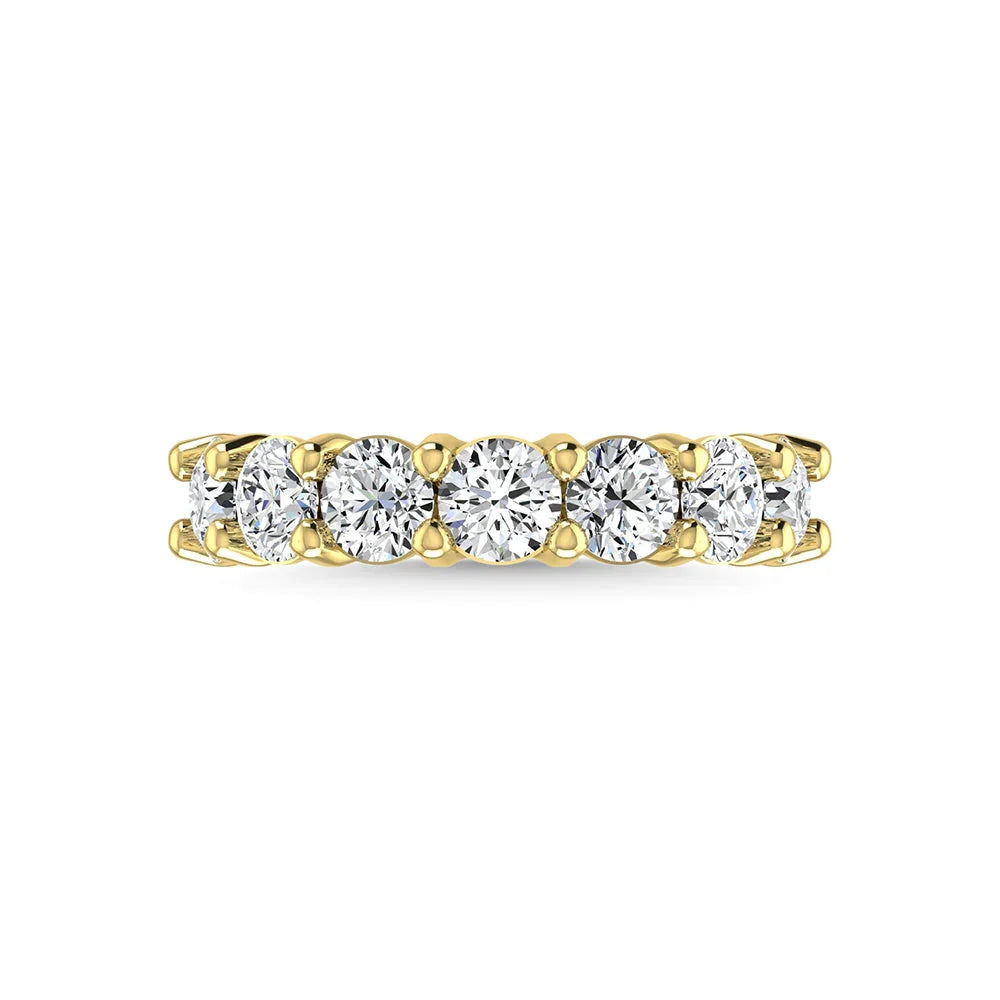 14K Yellow Gold 5/8 Ct.Tw. Round Shape Diamond Wedding Band  Picasso Gold & Diamond Jewelry