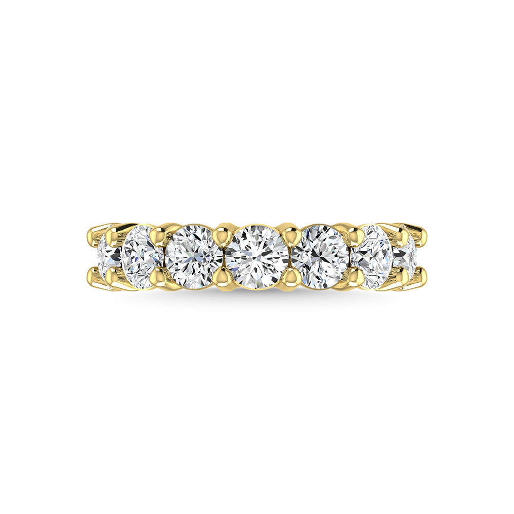 18K Yellow Gold 3 3/4 Ct.Tw. Round Shape Lab Grown Diamond Wedding Band  Picasso Gold & Diamond Jewelry