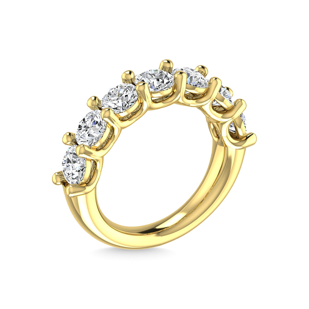 18K Yellow Gold 3 3/4 Ct.Tw. Round Shape Diamond Wedding Band  Picasso Gold & Diamond Jewelry