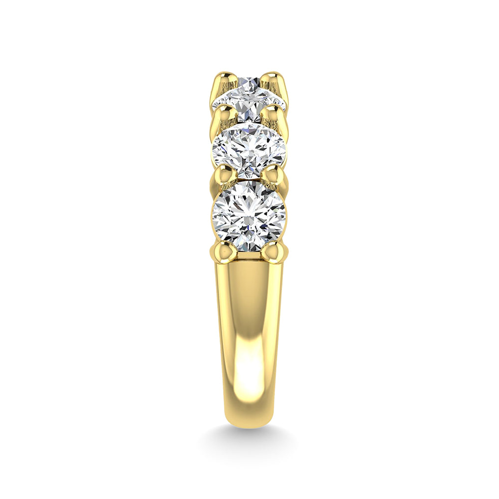 18K Yellow Gold 7/8 Ct.Tw. Round Shape Diamond Wedding Band  Picasso Gold & Diamond Jewelry