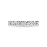 14K White Gold Lab Grown Diamond 7/8 ct. tw. Round Shape Halfway Wedding Band | Picasso Gold & Diamond