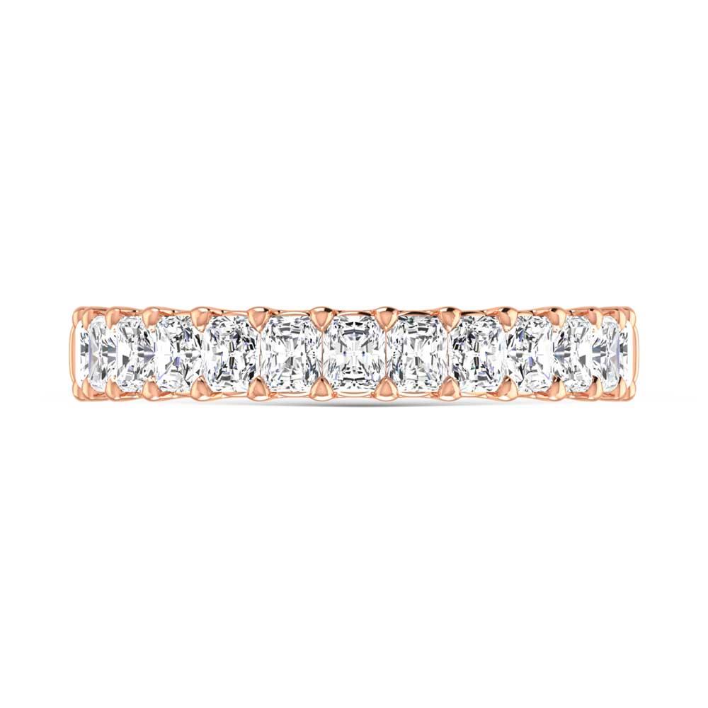 14K Rose Gold  1 1/3 Ct.Tw. Radiant Shape Lab Grown Diamond Half Way Eternity Band  Picasso Gold & Diamond Jewelry