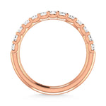 14K Rose Gold  1 5/8 Ct.Tw. Radiant Shape Lab Grown Diamond Half Way Eternity Band  Picasso Gold & Diamond Jewelry