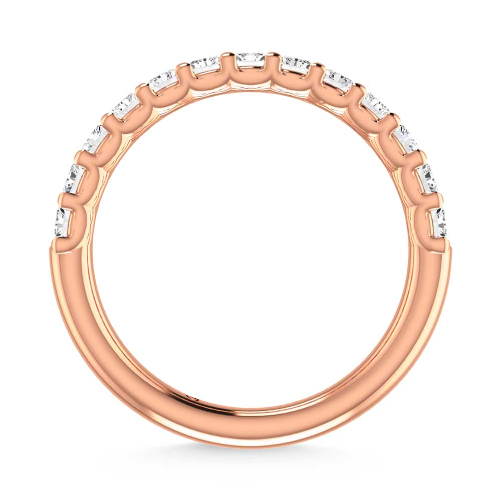 18K Rose Gold  2 1/5 Ct.Tw. Radiant Shape Lab Grown Diamond Half Way Eternity Band  Picasso Gold & Diamond Jewelry