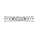 18K White Gold  1 5/8 Ct.Tw. Radiant Shape Lab Grown Diamond Half Way Eternity Band  Picasso Gold & Diamond Jewelry