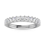 14K White Gold  1 1/3 Ct.Tw. Radiant Shape Diamond Half Way Eternity Band  Picasso Gold & Diamond Jewelry