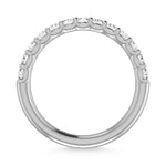 18K White Gold  3 1/2 Ct.Tw. Radiant Shape Lab Grown Diamond Half Way Eternity Band  Picasso Gold & Diamond Jewelry
