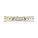 18K Yellow Gold  4 3/4 Ct.Tw. Radiant Shape Lab Grown Diamond Half Way Eternity Band  Picasso Gold & Diamond Jewelry