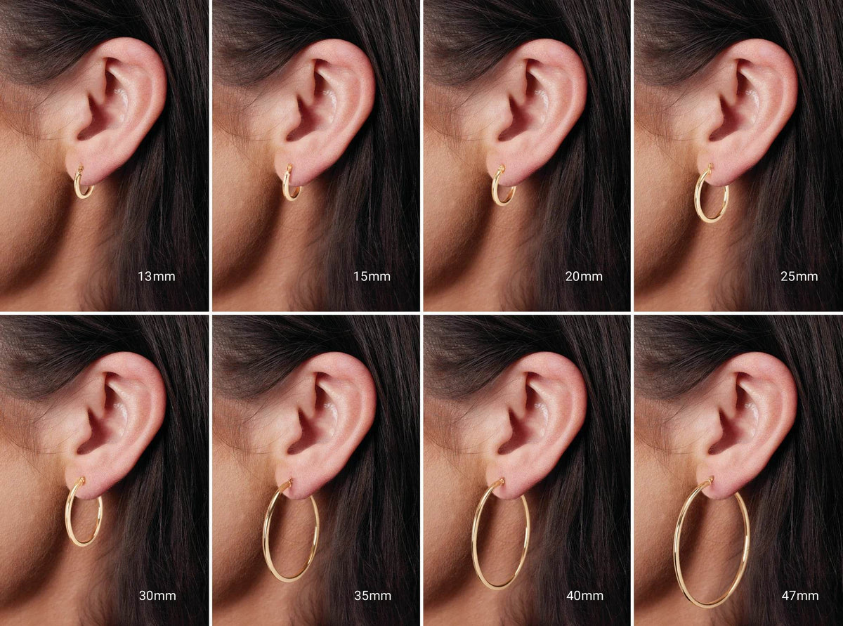 14K Gold Chain Link Hoop Earrings - Picasso Gold & Diamond Jewelry