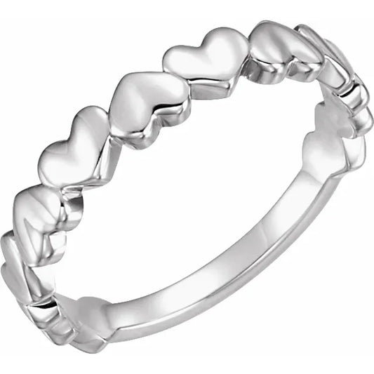 Eternal Love: Sterling Silver Heart Ring - Jubilee Collection