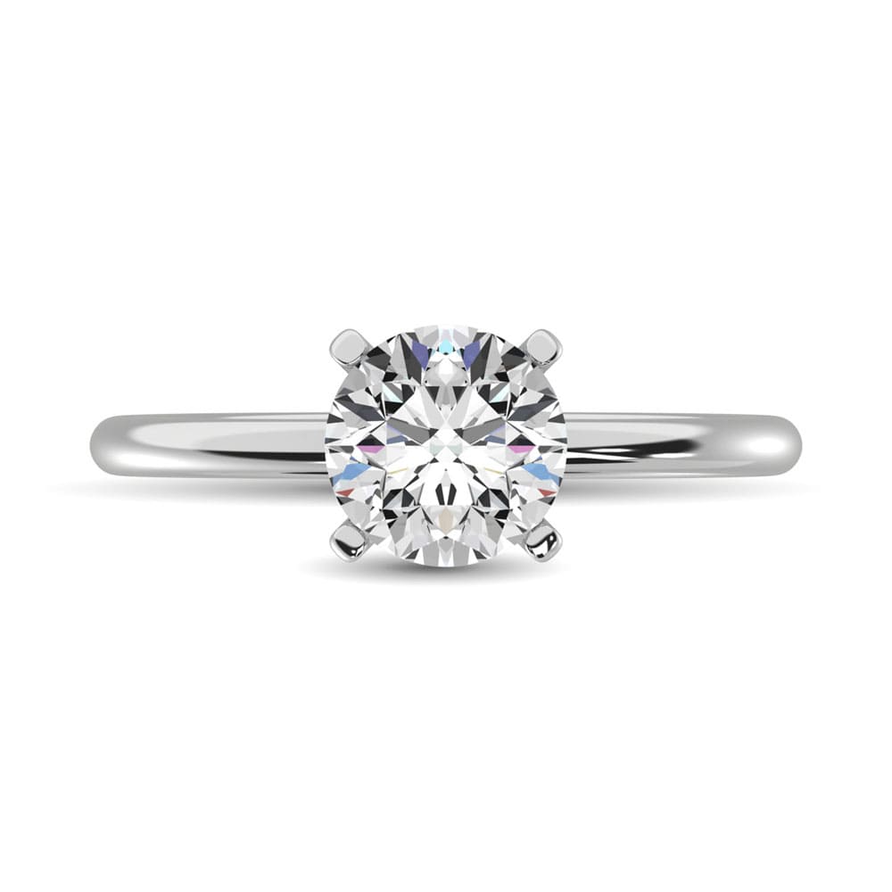 14K White Gold Lab Grown Diamond 1/2 Ct.Tw. IGI Certified CVD VS1+ G+ Solitaire Ring (Available in 0.50ctw to 7ctw)