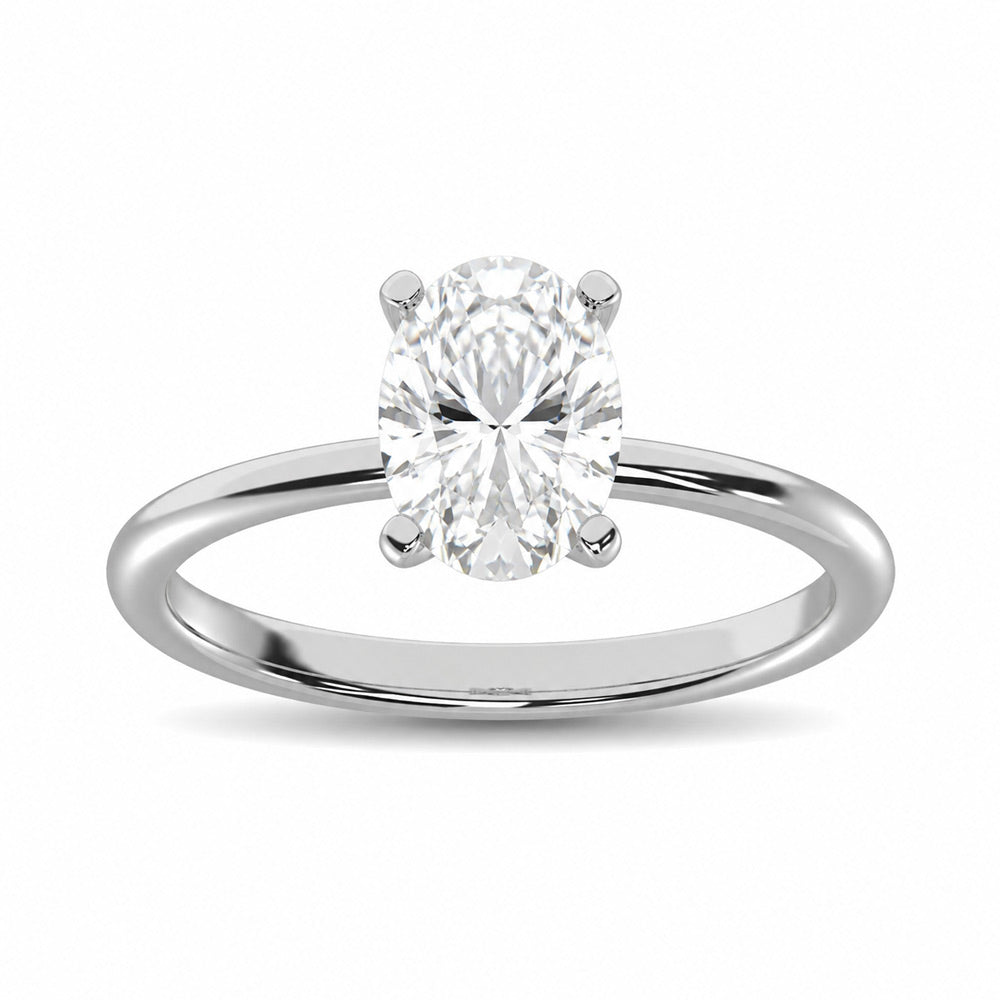 14K White Gold Lab Grown Diamond 2 ct. tw. IGI Certified Oval Shape Solitaire | Picasso Gold & Diamond