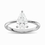 14K White Gold Lab Grown Diamond 1 ct. tw. IGI Certified Pear Shape Solitaire | Picasso Gold & Diamond