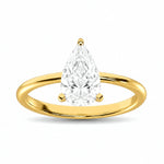 14K Yellow Gold Lab Grown Diamond 2 ct. tw. IGI Certified Pear Shape Solitaire | Picasso Gold & Diamond