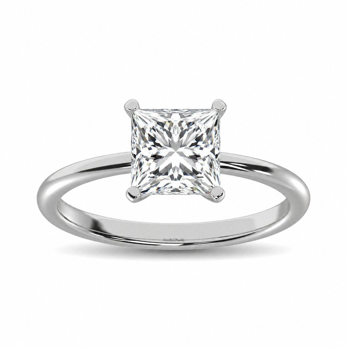 14K White Gold Lab Grown Diamond 1 1/2 ct. tw. IGI Certified Princess Shape Solitaire | Picasso Gold & Diamond