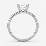14K White Gold Lab Grown Diamond 1 1/2 ct. tw. IGI Certified Princess Shape Solitaire, close-up of the diamond setting