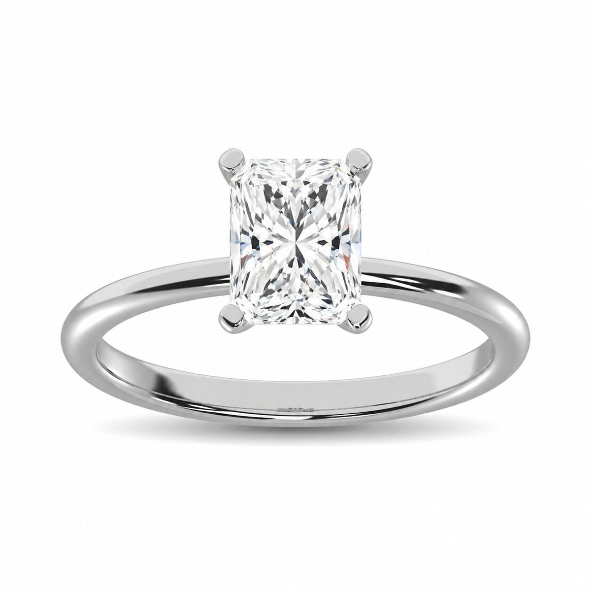 14K White Gold Lab Grown Diamond 1 1/2 ct. tw. IGI Certified Radiant Shape Solitaire | Picasso Gold & Diamond