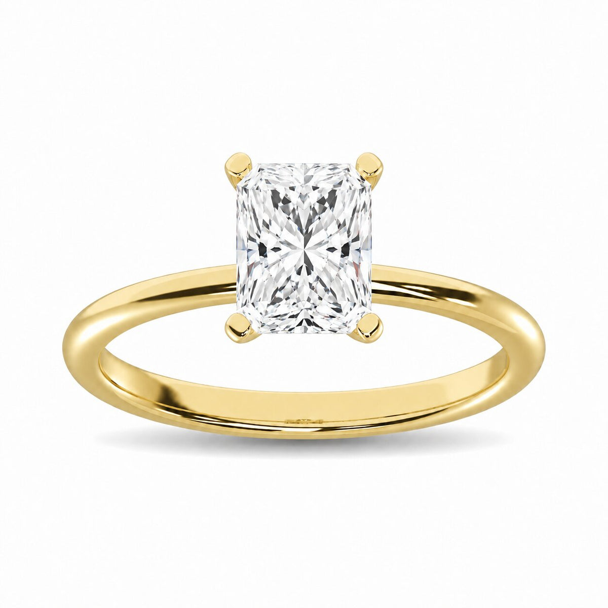 14K Yellow Gold Lab Grown Diamond 2 ct. tw. IGI Certified Radiant Shape Solitaire | Picasso Gold & Diamond
