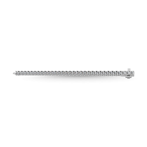 10K White Gold Lab Grown Diamond 1 Ct.Tw. Illusion Tennis Bracelet (3CT Look)
