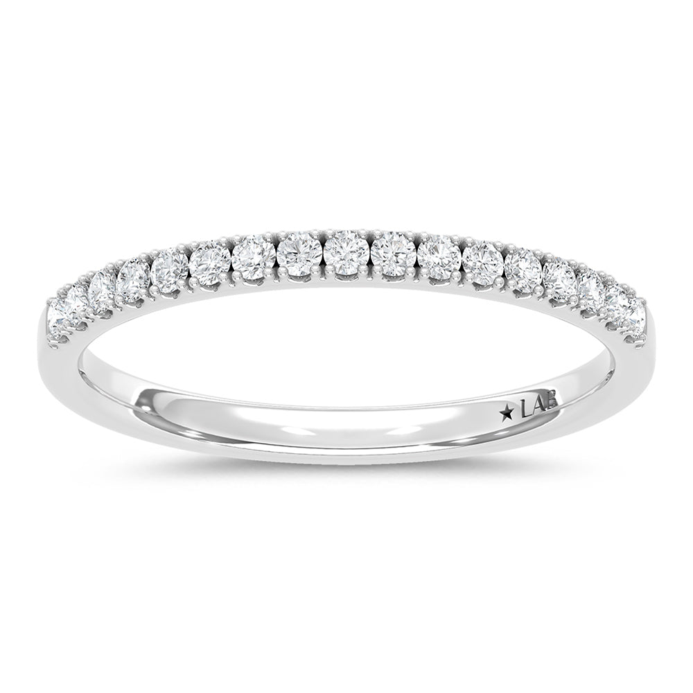 14K White Gold Lab Grown Diamond 1/6 ct. tw. Wedding Band | Picasso Gold & Diamond