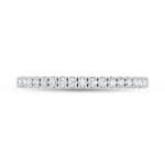 14K White Gold Lab Grown Diamond 1/6 ct. tw. Wedding Band, side profile view showing the band