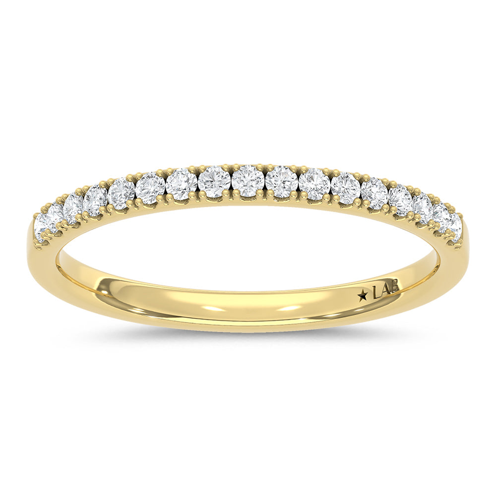 14K Yellow Gold Lab Grown Diamond 1/6 ct. tw. Wedding Band | Picasso Gold & Diamond